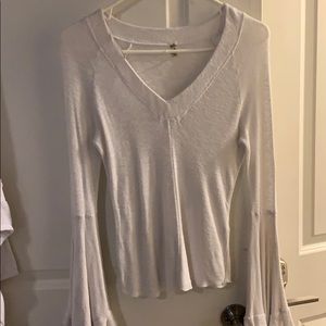 Free people white long sleeve